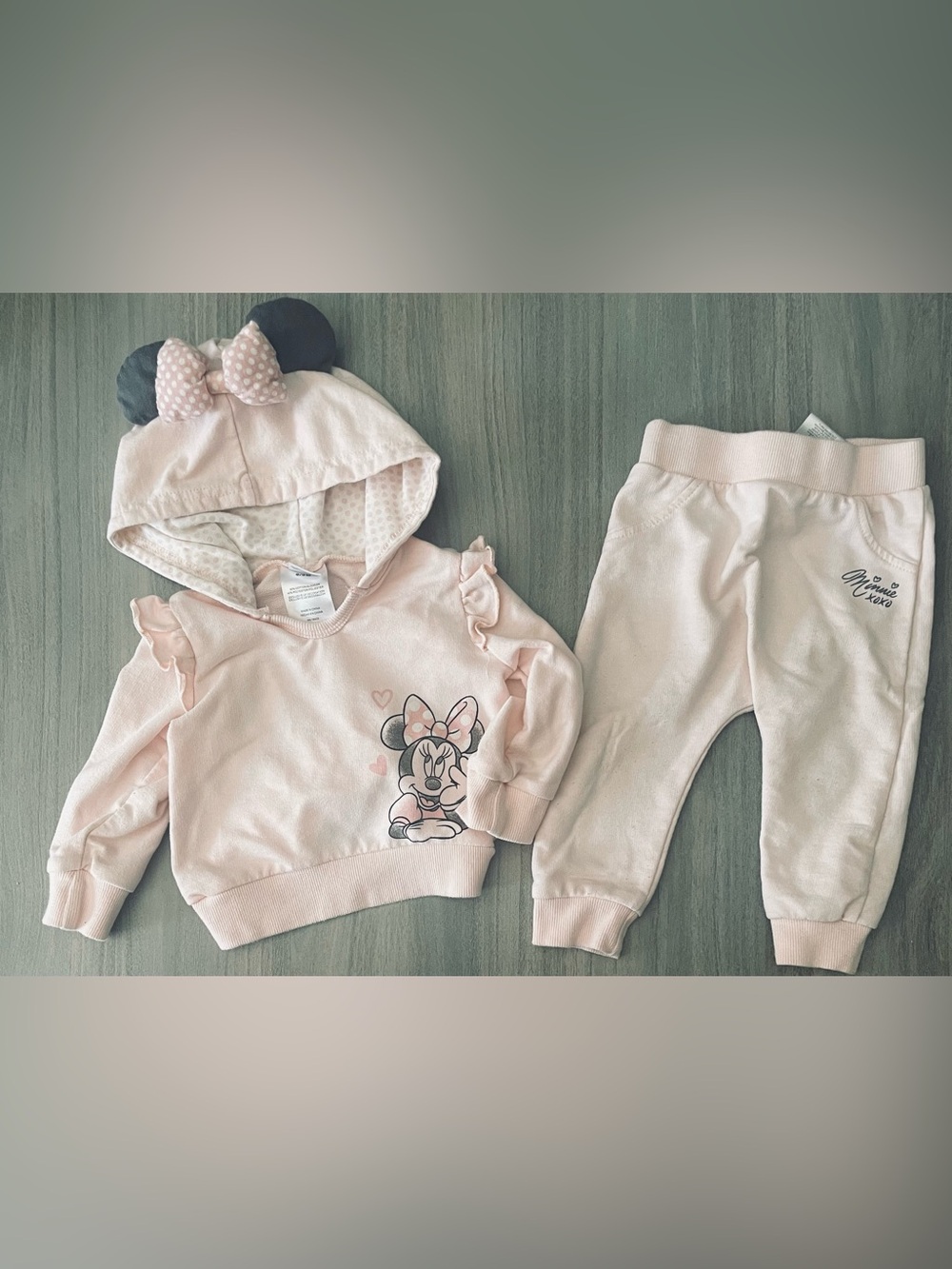 Disney Baby Minnie Mouse Long-Sleeve Hoodie & Pants Set 6-9 months